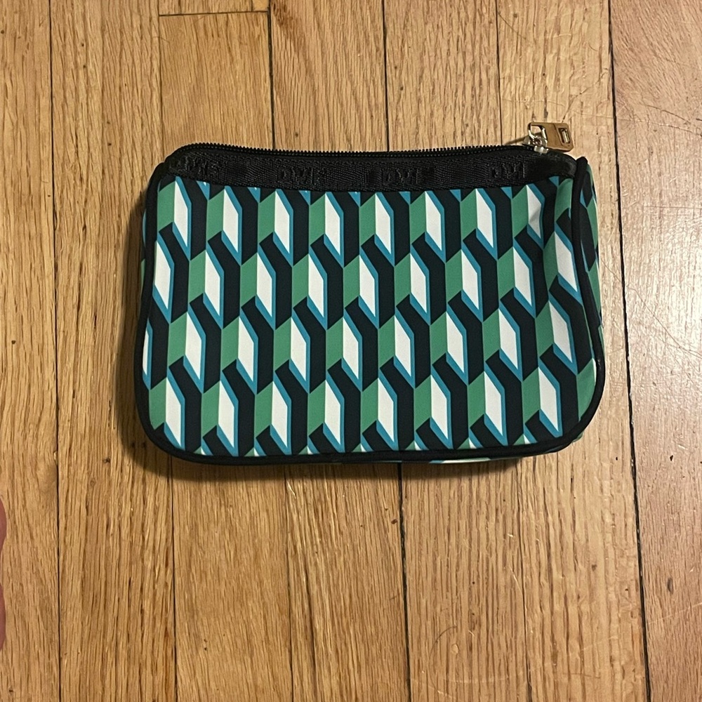 DVF Geometric Patterned travel Pouch